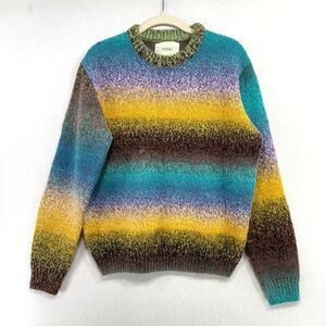 YITAI Sweater Women XS Gradient Mohair Wool Blend Cozy Artisan Knit Indie Boho